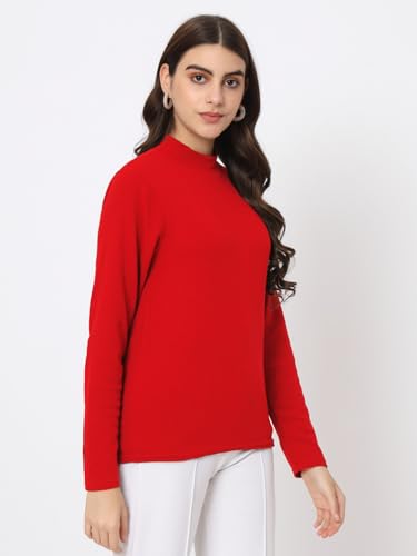 Image of Istyle Can Solid HIgh Neck Full Sleeve Stretchable Slim Fit Top for Women | Tops for Women | high Neck top for Women | Winter Tops for Women