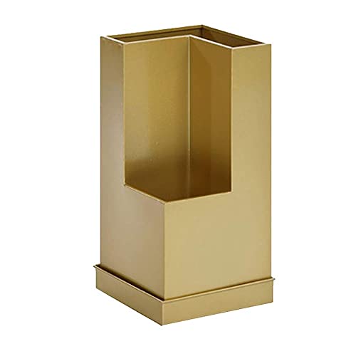 WuDLi Umbrella Stands,Umbrella Holder Rack with Removable Drip Tray, Practical Strudy Metal Holder Stand for Long and Short Umbrella, Decoration in Hallway Foyer/Golden