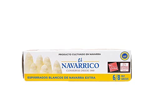 El Navarrico Thick White Asparagus Spears From Spain (Drained Wt: 8.8 Oz/250 G) #TOP3
