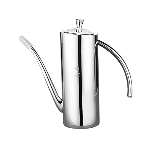 Yanghao Huile d'olive Distributeur 0.5L / 0.7L Huile de Cuisson Distributeur de Cuisine Huile en Acier Inoxydable Bouteille Pot Huile vinaigre de Sauce de soja Bouteille Pot Assaisonnement,0.5L