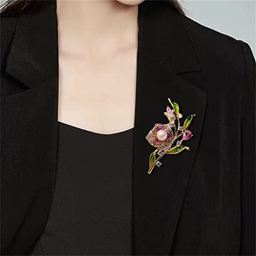 Broche rose style chinois pour embellir une veste sans l'abîmer