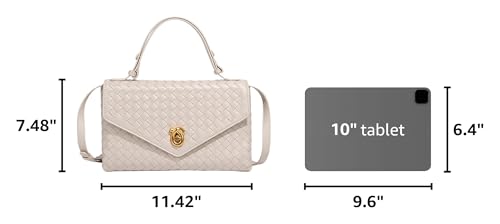 Image of PU Leather Woven Crossbody Purses Women Crescent Hobo Bags Satchel Shoulder Bag Knotlock Messenger Envelope Handbag 2025