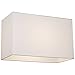White Large Rectangular Hardback Lamp Shade 16