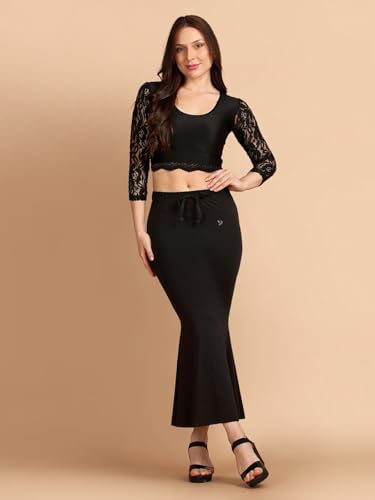 Image of TWIN BIRDS Saree Sculptor Shapewear for Women | Super Soft Cotton Elastane Saree Petticoat Skirt | Stretchable & Comfortable Saree Shaper