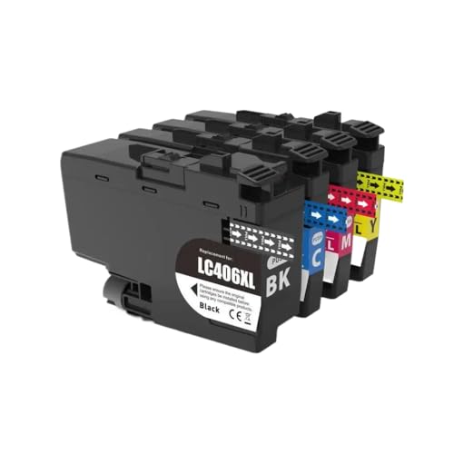 Cartouches d'encre LC406XL compatibles pack 4 couleurs pour MFC-J4335DW J4345DW J4535DW