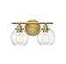 Savoy House 8-4050-2-322 Carson Warm Brass 2-Light Bathroom Vanity Light (14" W x 9"H)