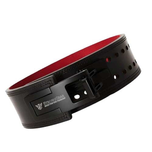 Image of 13MM Adjustable Lever Belt for Man and Women, Crafetd from Heavy Duty Genuine Leather with Heavy Duty Buckle, Professional Weight Lifting Belt.