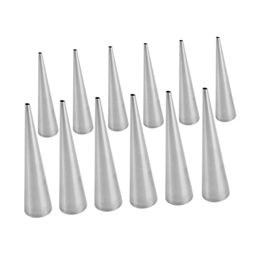 NAMOARLY Butter Horn Molds 12pcs Stainless Steel Tube Molds for Baking Decorative Stick Reusable