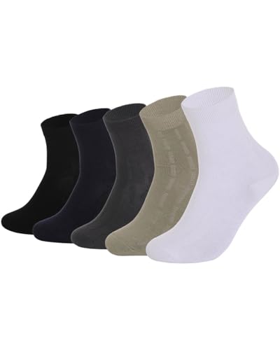 Campsis Men Viscose Ankle Socks, Breathable Crew Sock(5 Pairs) - Main Image