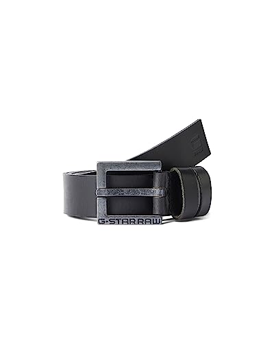 G-STAR RAW Men's New Duko Belt, Cuba Leather/Dark Black, 115cm, Heavy Duty