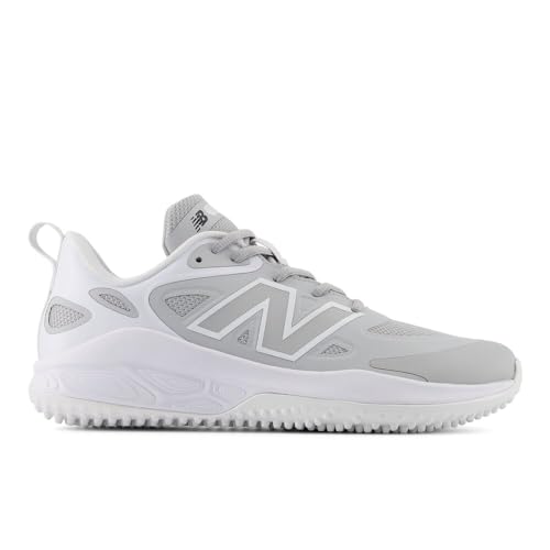 New Balance New Balance Women's Fresh Foam Velo V4 Turf-Trainer Softball Shoe, Rain Cloud/White, 10.5 M