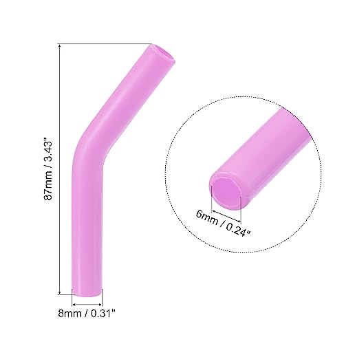Puntas de silicona para pitillos x8, reutilizables, morado claro miniatura 2