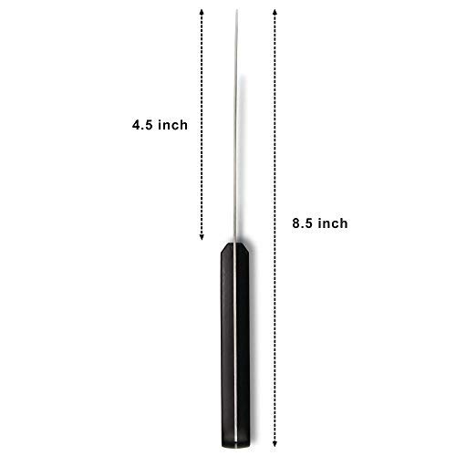 ALLWIN-HOUSEWARE W 8 Triple Rivet 4.5" Steak Knife Set, Black - Image 2