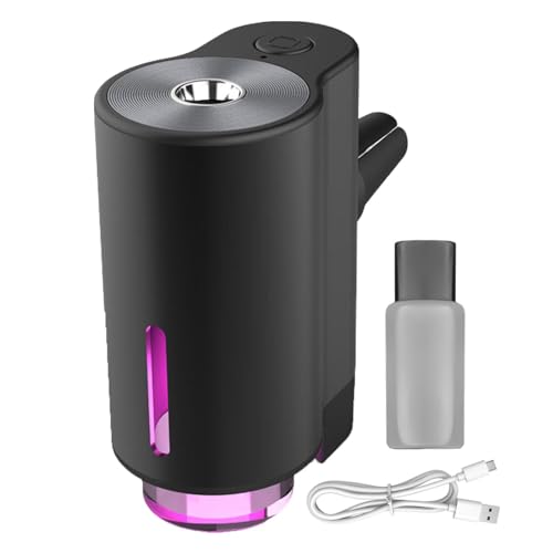 Ambientador de rejilla eléctrica, Ambientador de boquilla de coche - Difusor de inteligente de ventilación de coche con clip ajustable,Spray de aromaterapia automotriz con