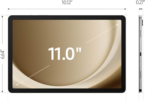 Image of Samsung Galaxy Tab A9+ 10.9'' 128GB Android Tablet, Big Screen, Quad Speakers, Upgraded Chipset, Multi Window Display, Slim, Light, Durable Design, Silver with Accessories