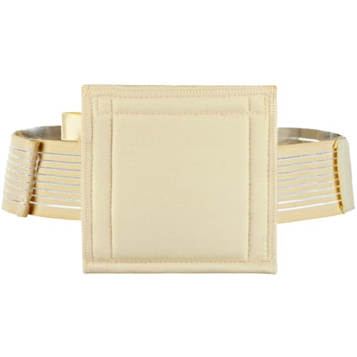Feeding Tube Belt Breathable PEG Tube Belt G Tube Holder with Larger 6" Square Sponge Pouch Pad for Peg Tube Supplies G-Tube Pd Belt Dialysis J Tube Feeding Tube Accessories, Beige