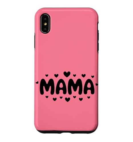 Mama Hearts �L���[�g �^�C�|�O���t�B Love Motherhood - �s���N �X�}�z�P�[�X iPhone XS Max �p
