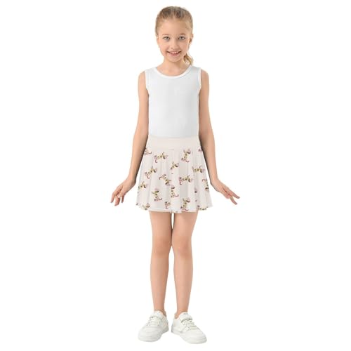Girls Skorts High Waist Athletic Skirts with Shorts Cute Dachshund Stretchy Teens Performance Tennis4