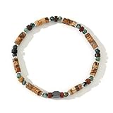 SHINUS BOHO Delicada pulsera de cuentas de turquesa hecha a mano para mujeres y hombres, moderna, cuentas bohemias de cristal, joyería de graduación, regalo