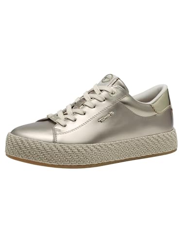 Tamaris Schnürer Damen Vegan sportlich metallic,EU 39