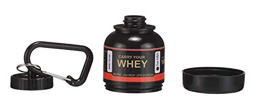 Image of NEW 2024 Whey Bottle Combo - Small Portable Protein Container With Key-Chain, Supplement Powder Carrying Funnel, 30 ml Flask (Pack of 5)