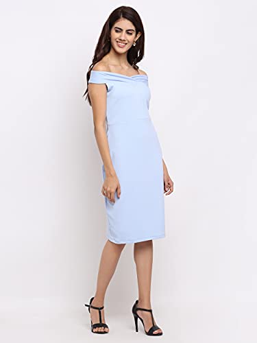 Image of Shasmi Women's Comfortable Mustard Sweetheart Neck Sleeveless Solid Midi Bodycon Casual Western Stylish Dress for Womens