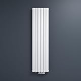 maienfeld Mesures: 180x46cm | couleur: blanc | version: verticale | livraison sans robinet thermostatique | Raccordement 1/2 