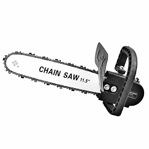 Image of Chainsaw Electric Drill Modified To Electric Chainsaw Tool Attachment Electric Chainsaws Accessory Woodworking Tool (Size : 11.5 Inch, Type : Angle Grinder Attachment)