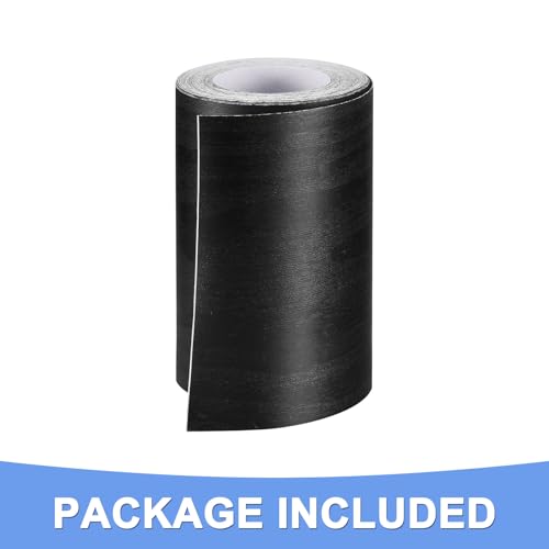 Image of Wood Grain Repair Tape - 1 Pack Self Adhesive Wood Tape Fits for Tables Doors Floor Furniture Renovation - PVC Durable Multi-Use Adhesive Patch - (6-inch x 16-ft Black)