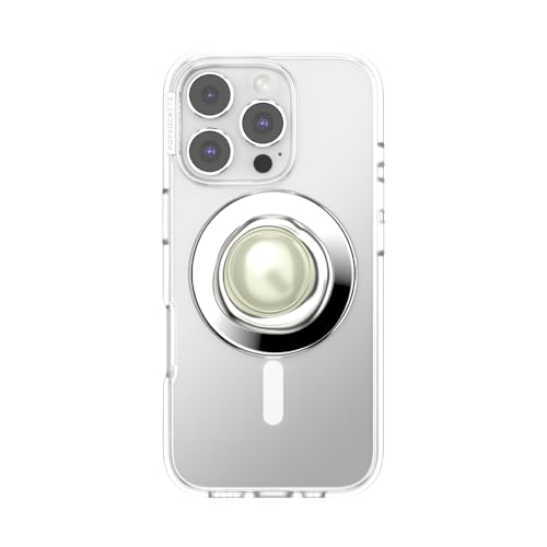 Image of PopSockets Phone Grip for MagSafe, Magnetic Holder, Phone Stand, Crystal - Eye of the Beholder Silver