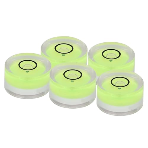 Small Circular Bubble Level, 5PCS 15mm Diameter Bubble Spirit Levels Measuring Layout Tools for Balance Scale
