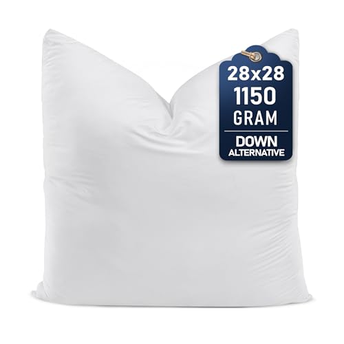 Utopia Bedding Throw Pillows 28x28 Pillow Inserts Pack of 1 White