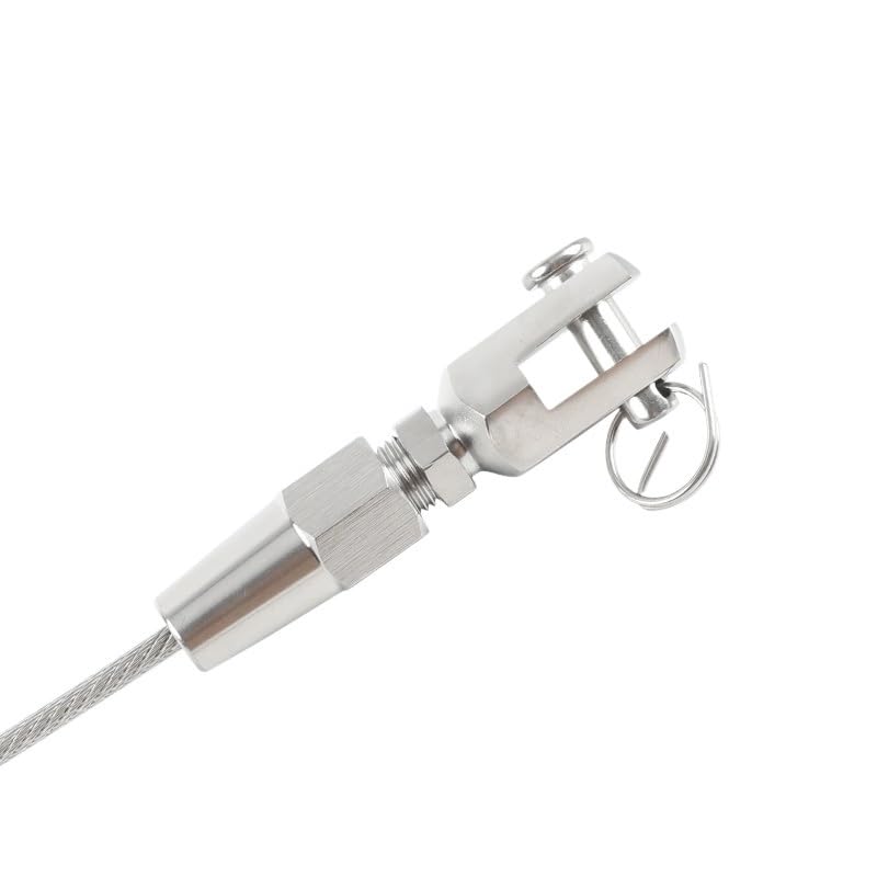 Abrazaderas De Cuerda De Cable 1 Uds. Cuerda de alambre de 3/4/5/6/8mm Cable de Terminal de horquilla/mandíbula sin Swageless de acero inoxidable 316 montaje DIY Instalación rápida calidad naval Clips