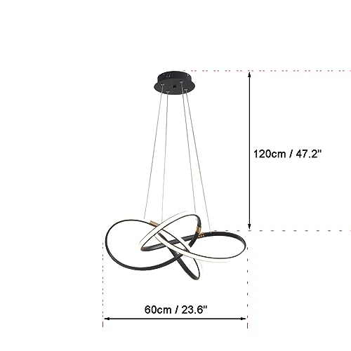 Table à manger pendant light 42W lustre moderne LED à télécommande - 7