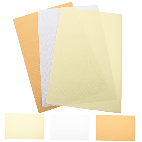 Operitacx 6 Pack Cross Stitch Embroidery Fabric Linen Gridding Cloths for Sewing White 11ct