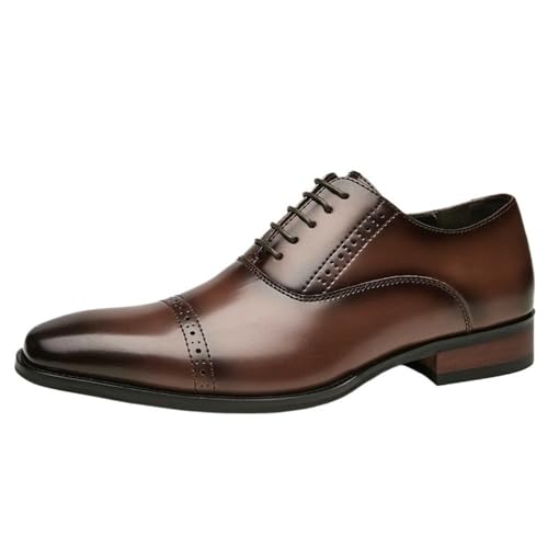 Comfortable Leather Lace Up Oxford Shoes for Men Elegant for Business and Formal Events