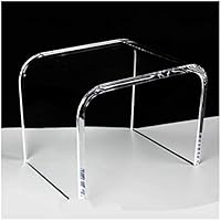 YT.JYUERI Taburete de acrílico Transparente, Taburete de Zapatos, Taburete bajo Creativo Simple, Taburete para el hogar