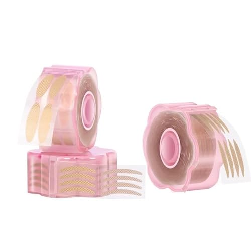 VASANA 1800PCS Beige Three Different Shapes Double Eyelid Tape Tool Invisible Beauty Double Eyelid Tape Stickers Makeup Breathable Big Eye Decoration for Mono-eyelids
