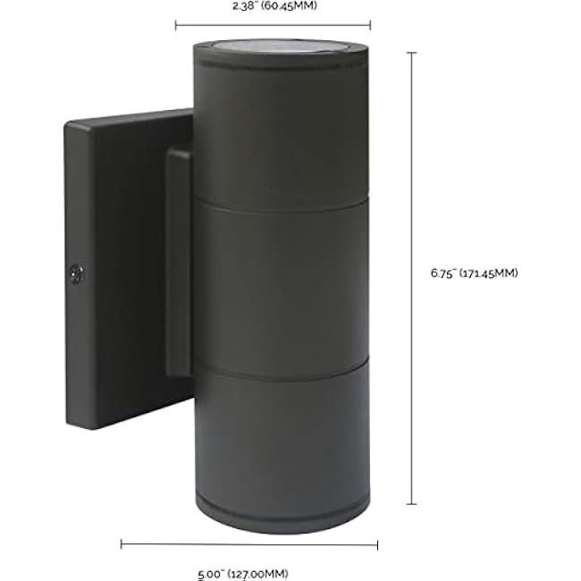 NUVO 62/1145R1 Two Light Outdoor Wall LED Up-and-Down Sconce, 10W/120-277V, Bronze, Small