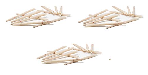 30 Stück (15 Paar) ZweiohrkerZen Ohrkerzen aus Bienenwachs und Baumwolle Träger Material | konisch | Trichterform | Abbrennmarkierung | Wellness | Entspannen | Filter innenliegeng | (30)