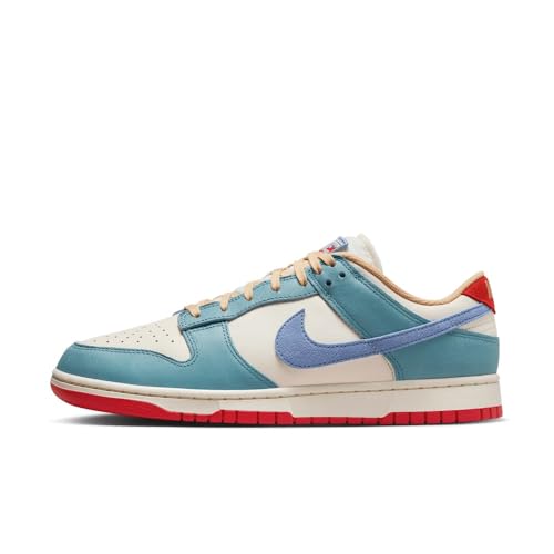 Nike Dunk Low Premium Shoes (HJ9112-110, Pale Ivory/Denim Turquoise/Light Crimson) Size 11.5