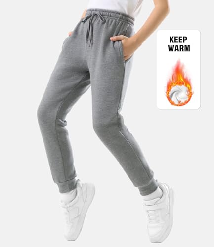 Rolimaka 4 Pcs Boys Sweatpants Soft Fleece Lined Youth Basic Athletic Jogger Pants with Pockets Trousers for Boys2