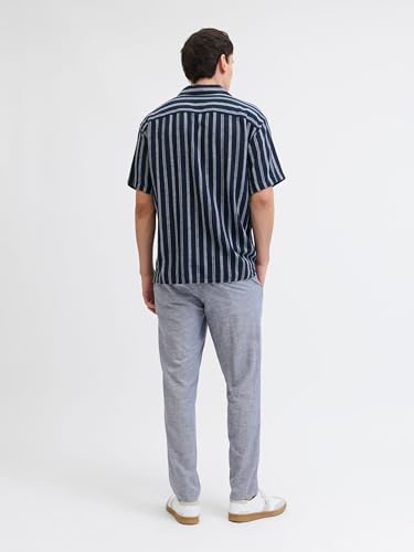 JACK & JONES Herren JPSTACE JJSUMMER Linen Blend Pant SN Jeansshorts, Faded Denim/Detail:Melange,30W / 34L – Ansicht 3
