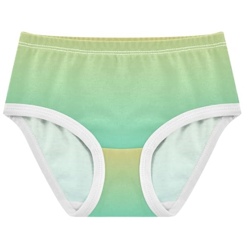 Joisal Gradient Yellow Turquoise Ombre Girls Underwear Toddlers 2t Cotton Panties for Girl Artistic Briefs Undies Kids
