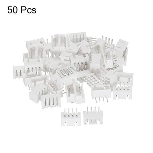 MECCANIXITY Conector 2.54mm 4 pines macho ángulo recto, pack 50 miniatura 3
