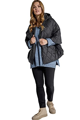 Ulla Popken Poncho-Jacke, verstellbare Kapuze