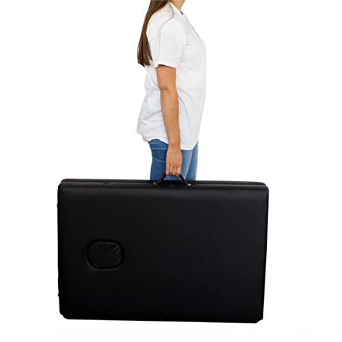 Mobiclinic®, Massage Table, CM-01 Basic, Massage Bed, Headrest, Wood, 2 Section, For physiotherapy, European Brand, Adjustable Height, 73x23 inches, Portable, Black - Image 10