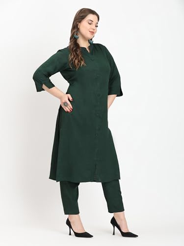 Image of SINDOORI Collar Kurta for Women Solid Colour S to 6XL Plus Size Kurta for Women
