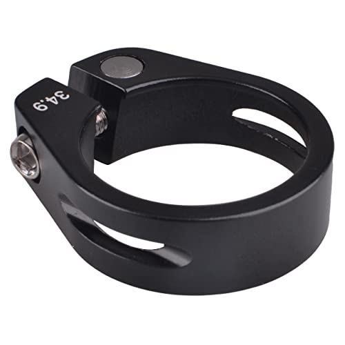 Azarxis Collier de Selle de Vélo en Alliage d'Aluminium Pince Serrage de Selle Clip de Tube Siège Fixation pour Tige de Selle VTT 28,6 mm 31,8 mm 34,9 mm (01 Noir, 34,9mm) Cover