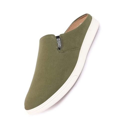Image of FAUSTO Men's Casual Back Open Canvas Stylish Slip On Shoes (6-13 UK)